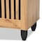 Baxton Studio Fernanda Modern and Contemporary Oak Brown Finished Wood 3-Door Shoe Cabinet 189-11990-ZORO - alternate 7